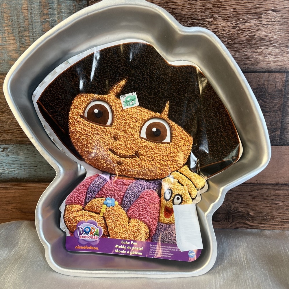 Wilton Dora The Explorer Aluminum Cake Pan Mold Paper Insert 2105-6305 Nick Jr.
